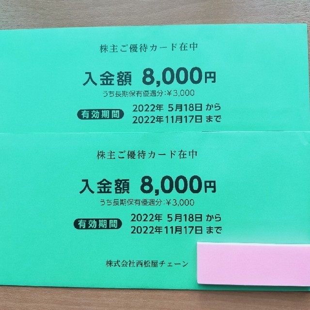 新モデル 西松屋チェーン株主優待券 16000円分 | assistport.co.jp