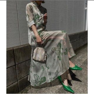 アメリヴィンテージ(Ameri VINTAGE)の AMERI ISLA PIPING SHEER DRESS(ロングワンピース/マキシワンピース)