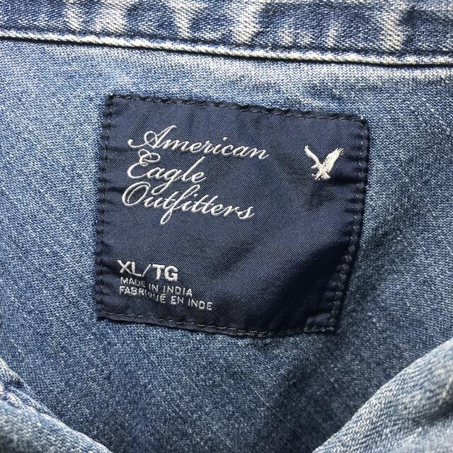 American Eagle(アメリカンイーグル)の【希少】アメリカンイーグル AE 長袖シャツ XL デニムシャツ ヴィンテージ レディースのトップス(シャツ/ブラウス(長袖/七分))の商品写真