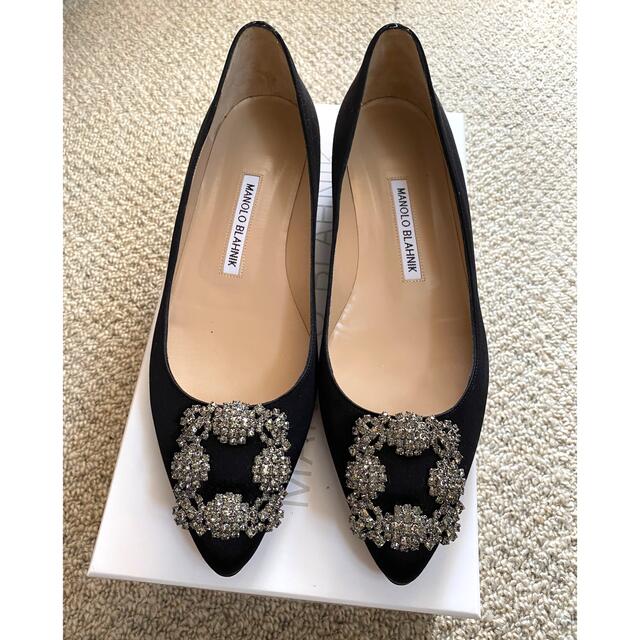 美品】MANOLO BLAHNIK／マノロブラニク ハンギシ レース-