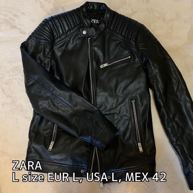 ZARA メンズ ライダースジャケット レザージャケットライダースジャケット