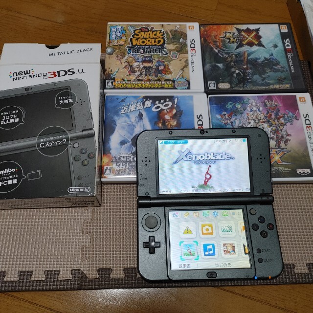 最終値下げNew 3DS LL メタリックブラック ソフトセット