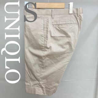 ユニクロ(UNIQLO)の新品同様 79 ベージュ ハーフスラックス チノパンツ(ショートパンツ)