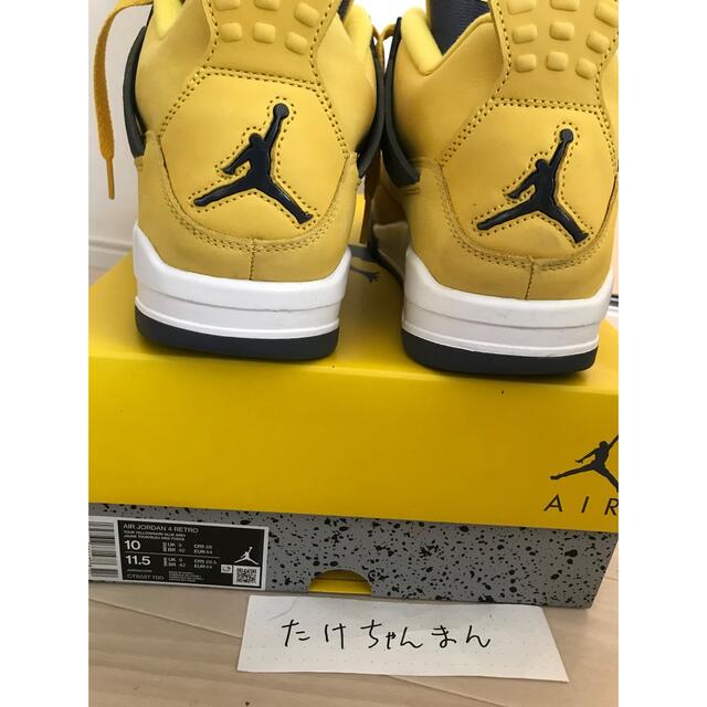 NIKE(ナイキ)のNIKE AIR JORDAN4 エアジョーダン4 ツアーイエロー 28㎝ 美品 メンズの靴/シューズ(スニーカー)の商品写真