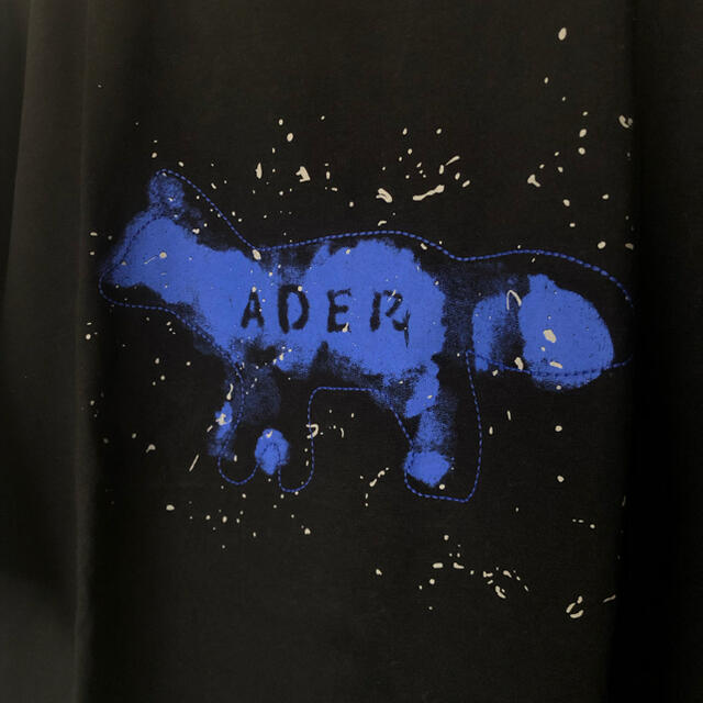 ADER ERROR MAISON KITSUNÉ ロゴ　Tシャツ　2 ブルー