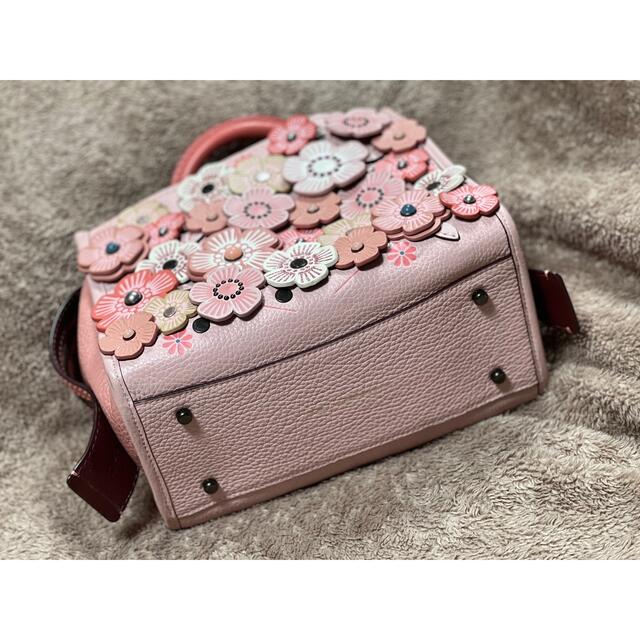 COACH(コーチ)の【希少】COACH ティーローズ ピンク ハンドバッグ レディースのバッグ(ハンドバッグ)の商品写真