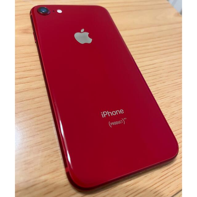 iPhone(アイフォーン)の【超美品】iPhone 8 product red 64GB  スマホ/家電/カメラのスマートフォン/携帯電話(スマートフォン本体)の商品写真