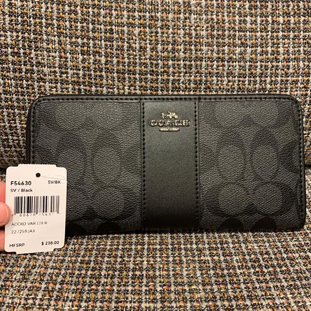 COACH(コーチ)の54630 コーチ　長財布　ブラックシグネチャー メンズのファッション小物(長財布)の商品写真