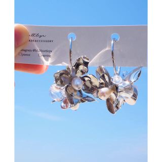 bubble flower earring【silver】(イヤリング)