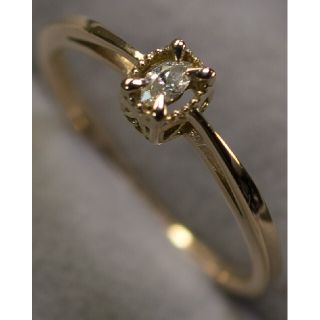 アガット(agete)のおかゆ様専アガット　K18YG　0.04ct　9号　マーキスカット　ダイヤリング(リング(指輪))