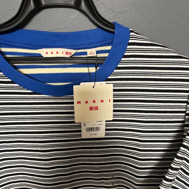 UNIQLO(ユニクロ)のUNIQLO x MARNI ボーダークルーネックtシャツ（半袖）   レディースのトップス(Tシャツ(半袖/袖なし))の商品写真