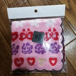 アナスイ(ANNA SUI)の２枚セット　ANNA SUI　タオルハンカチ　ピンク　ブラック(ハンカチ)