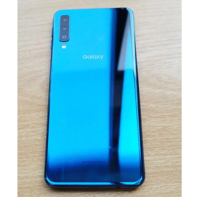 超激得 超美品SAMSUNG Galaxy A7 ブルー SIMフリー 利用制限無し 