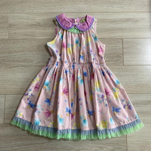 fafa(フェフェ)の専用！fafa ピンクフェアリー ワンピース 120 難あり キッズ/ベビー/マタニティのキッズ服女の子用(90cm~)(ワンピース)の商品写真