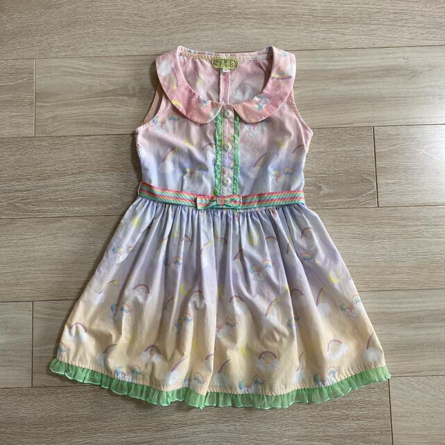 fafa(フェフェ)のぽぽたん様専用！fafa ユニコーン ワンピース 120 キッズ/ベビー/マタニティのキッズ服女の子用(90cm~)(ワンピース)の商品写真