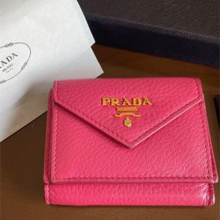 プラダ(PRADA)のゆかぽん様専用　PRADA プラダ　三つ折り財布　ピンク(財布)