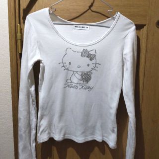 ハローキティ(ハローキティ)のハローキティのＴシャツ(長袖)　サイズＭ(Tシャツ(長袖/七分))