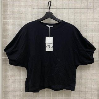 ザラ(ZARA)のZARA黒トップス(Tシャツ(半袖/袖なし))