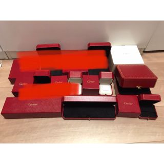 カルティエ(Cartier)のカルティエ  空箱　新品　ジュエリーケース  セット　ピアス　リング　ネックレス(小物入れ)