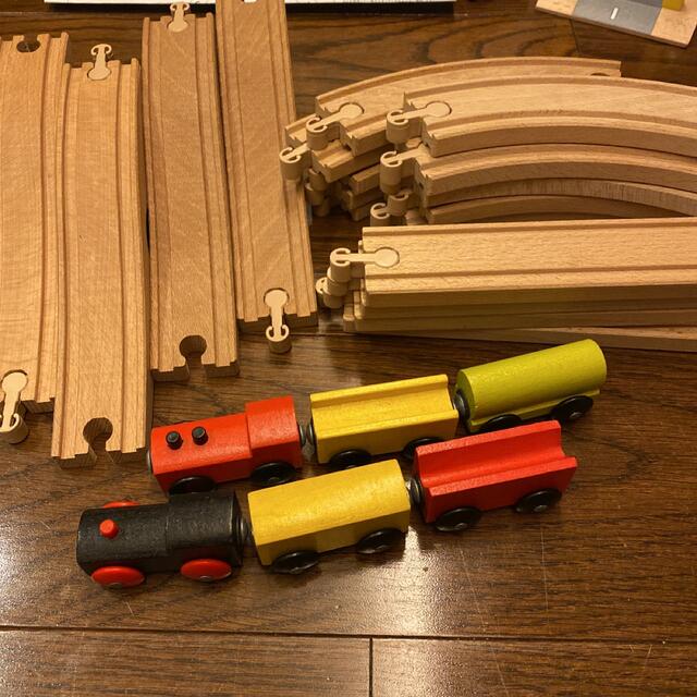 イマジナリウム　マイファーストトレインセット&IKEA木製&アンパンマン木製列車 キッズ/ベビー/マタニティのおもちゃ(電車のおもちゃ/車)の商品写真