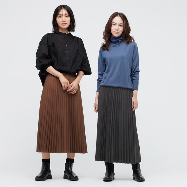 UNIQLO(ユニクロ)のアコーディオンプリーツスカート(丈短め) レディースのスカート(ロングスカート)の商品写真