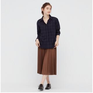 ユニクロ(UNIQLO)のアコーディオンプリーツスカート(丈短め)(ロングスカート)