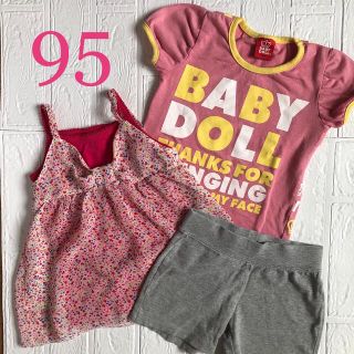 ベビードール(BABYDOLL)の95cm Tシャツ & キャミソール & ショートパンツ ３着セット(Tシャツ/カットソー)