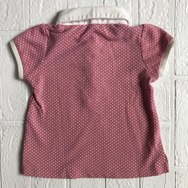 95cm 長袖チェックワンピース ＆ ドットポロシャツ ２着セット キッズ/ベビー/マタニティのキッズ服女の子用(90cm~)(ワンピース)の商品写真