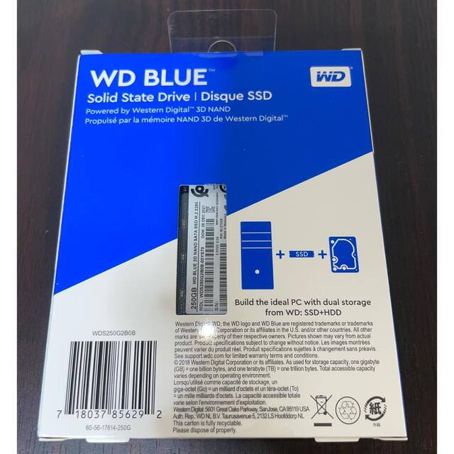 入手困難　新品 M.2 SSD WD BLUE (SATA) 250GB 1