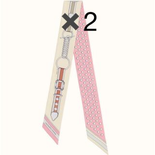 【楽ギフ_のし宛書】小物Hermes - 新品・2022SS エルメス ツイリー グラントゥラララ ピンクの