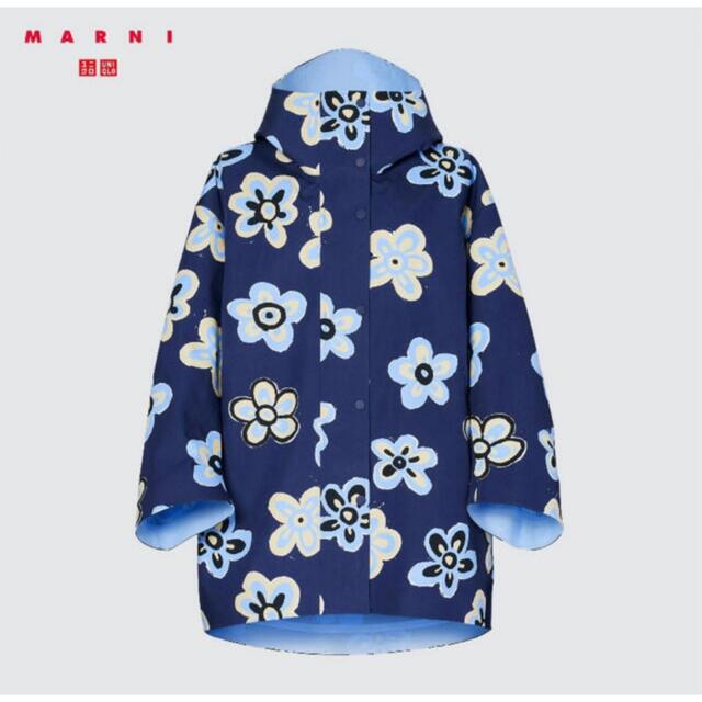 UNIQLO(ユニクロ)のユニクロ　UNIQLO マルニ　MARNI ブロックテックハーフコート レディースのジャケット/アウター(ナイロンジャケット)の商品写真