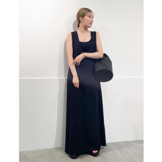 プラージュ 20SS 36 S Cu/Ry ティアードワンピース ロング 紺