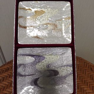 七宝焼　小皿　2枚セット　無鉛七宝(金属工芸)