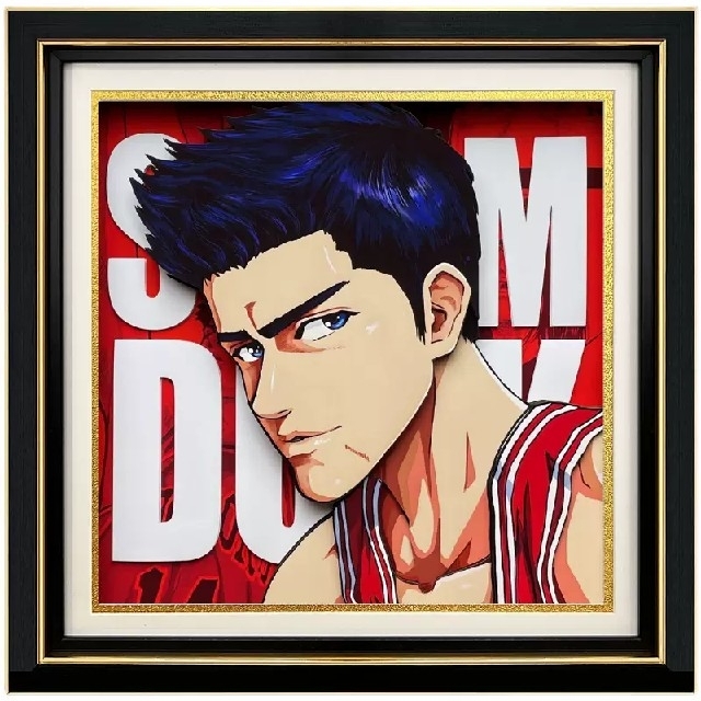 美術品/アンティーク????スラムダンク　SLAM DUNK　三井寿1　立体 3D ・レッド　絵画22B