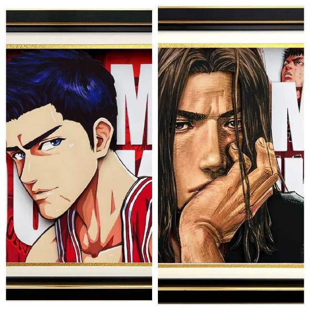 美術品/アンティーク????スラムダンク　SLAM DUNK　立体 3D アート　三井寿　Z11②　絵画