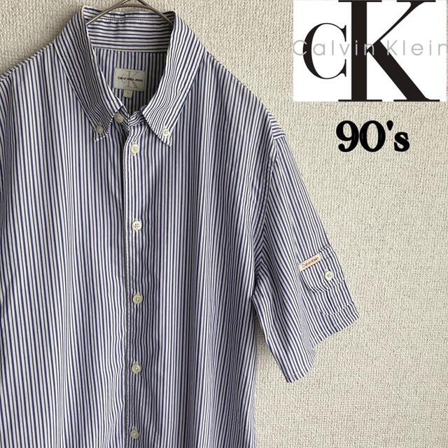 Calvin Klein - 90s Calvin Klein Jeans 半袖 ストライプシャツ S