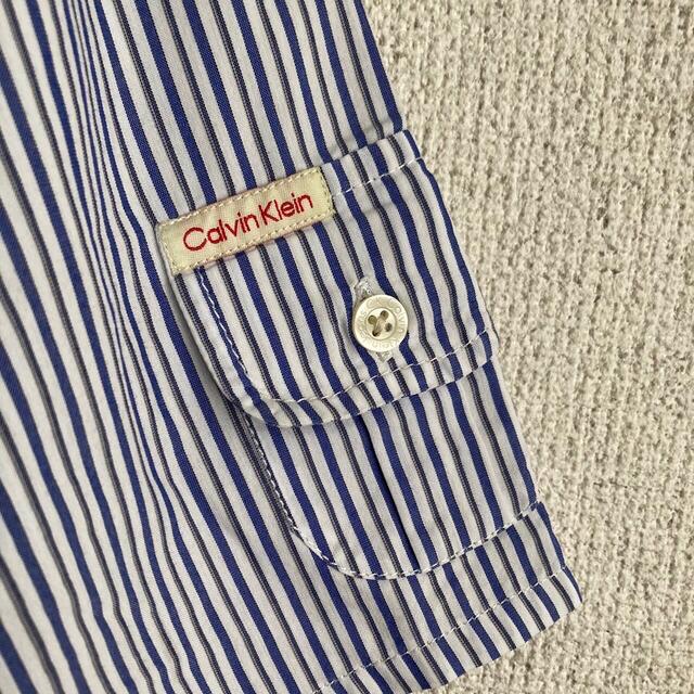 Calvin Klein(カルバンクライン)の90s Calvin Klein Jeans 半袖　ストライプシャツ　Sサイズ メンズのトップス(シャツ)の商品写真