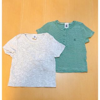 プチバトー(PETIT BATEAU)のプチバトー　半袖Tシャツ2枚セット　サイズ18m(Ｔシャツ)