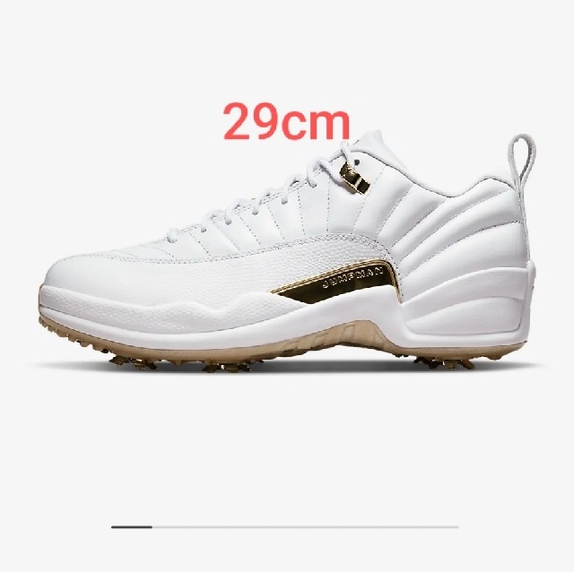 Nike Golf Air Jordan 12 White Gold 29cm