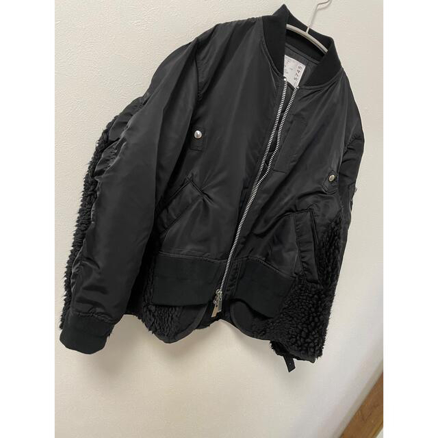 Sacai ジャケット Nylon Twill 　MA-1 ボア サカイ　カーキ