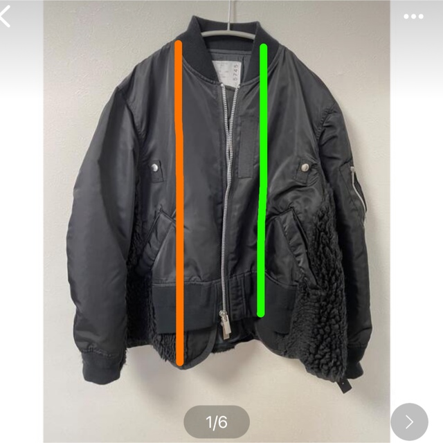 sacai - sacai サカイ MA-1 ブルゾン ブラック ナイロンツイル sacai - sacai サカイ MA-1 ブルゾン ブラック ナイロンツイル