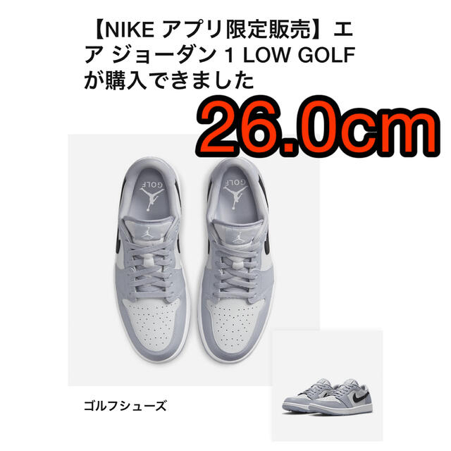 NIKE(ナイキ)のNike Air Jordan 1 Low Golf "Wolf Grey" スポーツ/アウトドアのゴルフ(シューズ)の商品写真