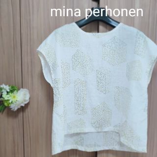 ミナペルホネン(mina perhonen)の【mina perhonen】夏準備ハンドメイド プルオーバー フレンチスリーブ(シャツ/ブラウス(半袖/袖なし))