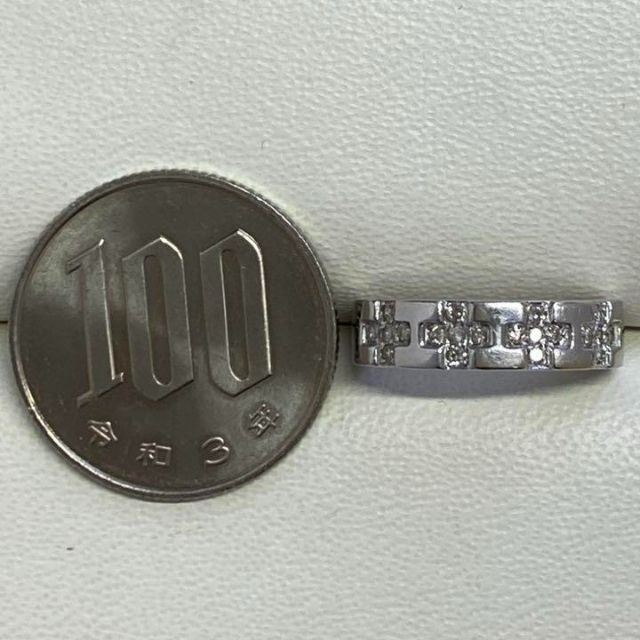 K18WG 天然ダイヤモンドリング D0.15ct サイズ9.5号 2.3g | www