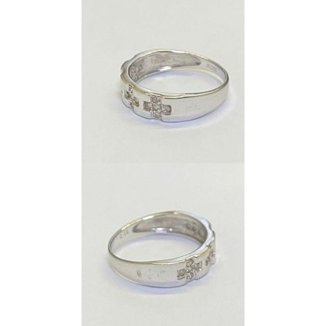 K18WG 天然ダイヤモンドリング D0.15ct サイズ9.5号 2.3g | www