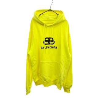 BALENCIAGA バレンシアガ M CREWロゴプリント パーカー イエロー