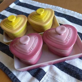 ルクルーゼ(LE CREUSET)のルクルーゼ　プチラムカン　ピンク　イエロー(食器)