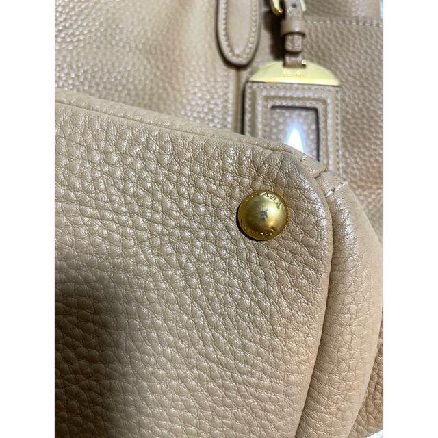 PRADA プラダ VIT.DAINO トートバッグ キャメル　ゴールド金具