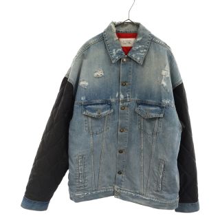 ジバンシィ(GIVENCHY)のGIVENCHY ジバンシィ DAMAGE DENIM JACKET ダメージ加工 切替 デニムジャケット インディゴ(Gジャン/デニムジャケット)