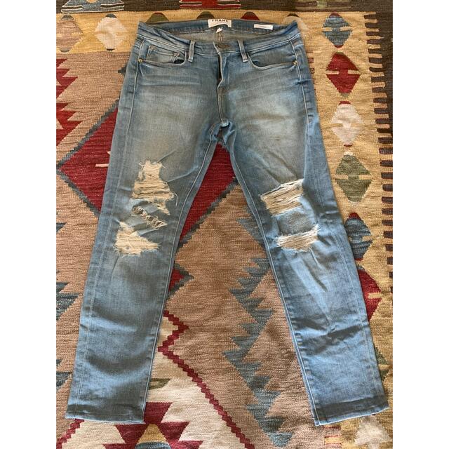 DEUXIEME CLASSE(ドゥーズィエムクラス)のDeuxieme Classe FRAME DENIM ダメージジーンズ　25 レディースのパンツ(デニム/ジーンズ)の商品写真